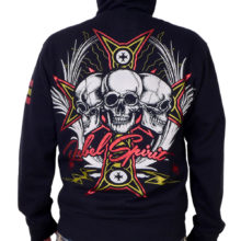 Rebel Spirit Rebellion Brotherhood Hoodie FTZH141713-BLK