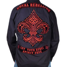 Rebel Spirit "Royal Rebellion" Shirt LSW151745-BLK