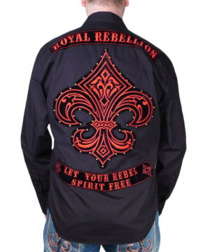 Rebel Spirit "Royal Rebellion" Shirt LSW151745-BLK