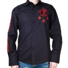 Rebel Spirit "Royal Rebellion" Shirt LSW151745-BLK