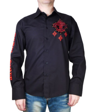 Rebel Spirit "Royal Rebellion" Shirt LSW151745-BLK