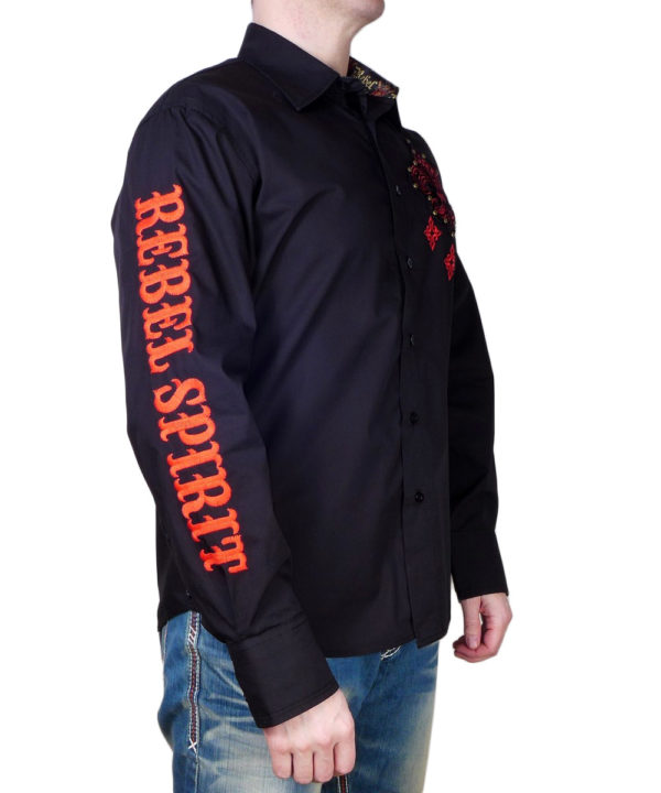 Rebel Spirit "Royal Rebellion" Shirt LSW151745-BLK